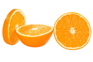 Naranjas cortadas